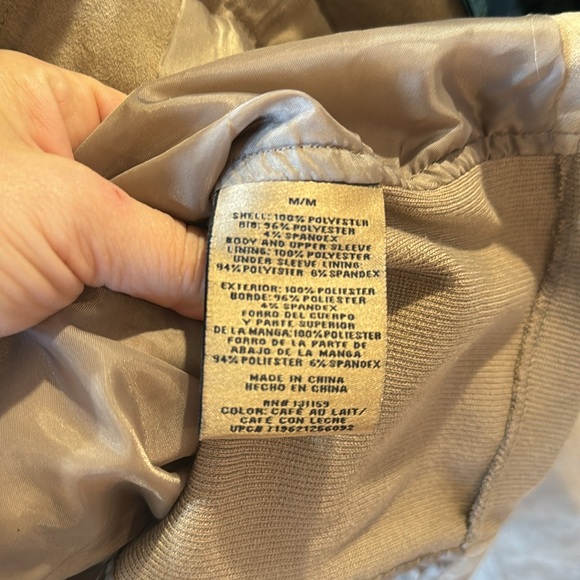 Sebby Collection Faux Suede Jacket in Tan - Picture 8 of 10